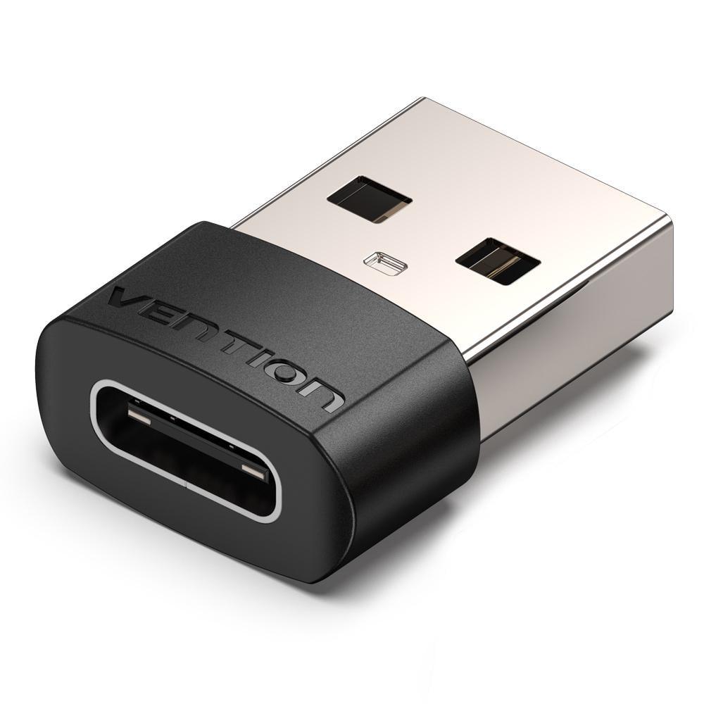 Адаптер USB-A на USB-C Vention 3 А/480 Мбит/с Черный (CDWB0)