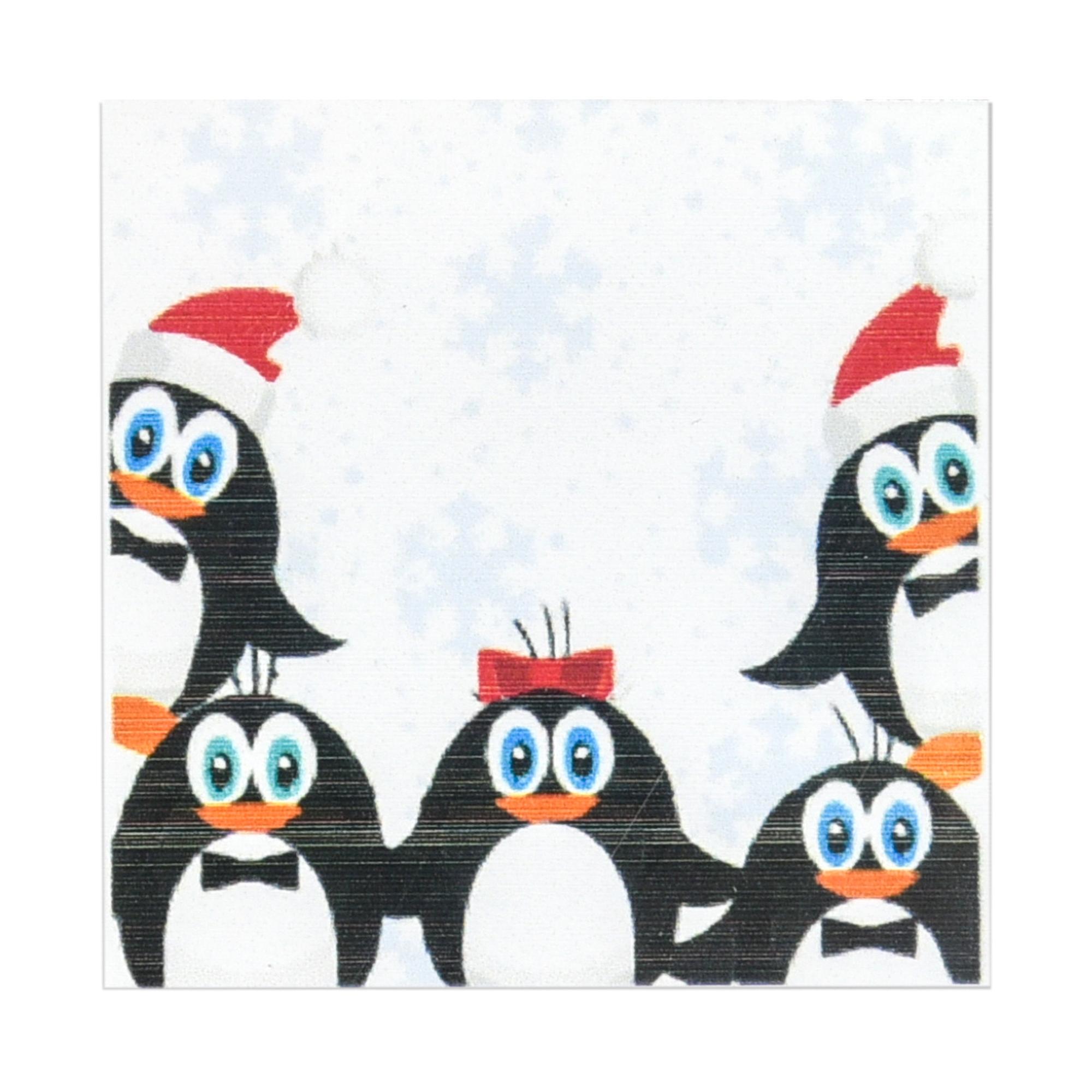 Картина по номерам Strateg Пять пингвинов 20х20 см (Str-HH6328)