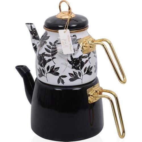 Чайник двойной Paçi-Elite Class 2,0/1,0 эмалированный с рисунком Черный Чайник двойной Paçi-Elite Class 2,0/1,0 эмалированный с рисунком Черный