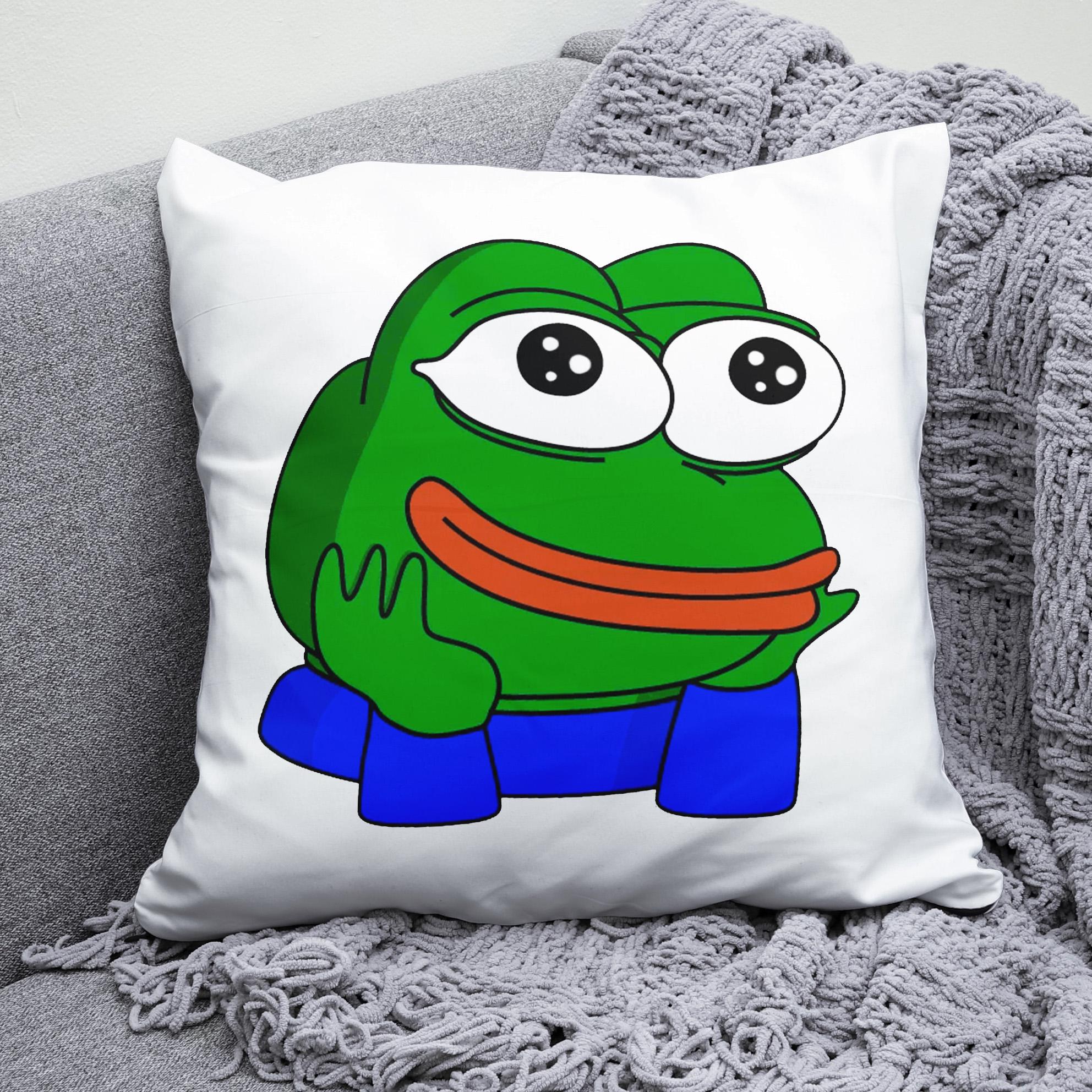Плюшева подушка квадрат з принтом Пепе Pepe (406)