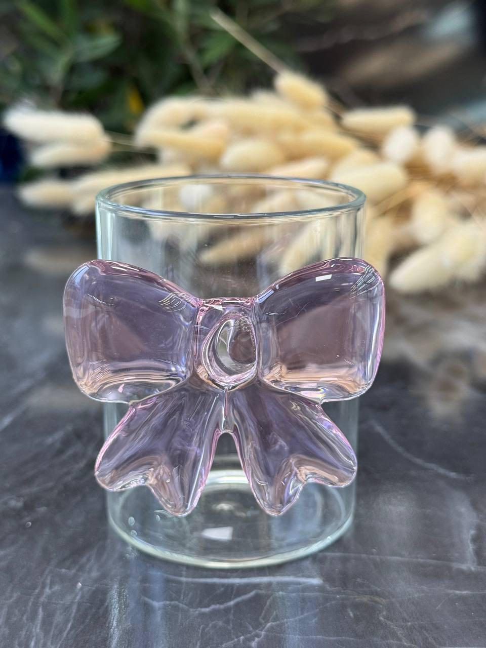 Стакан Розовый бант 270 мл Прозрачный (8030-482)