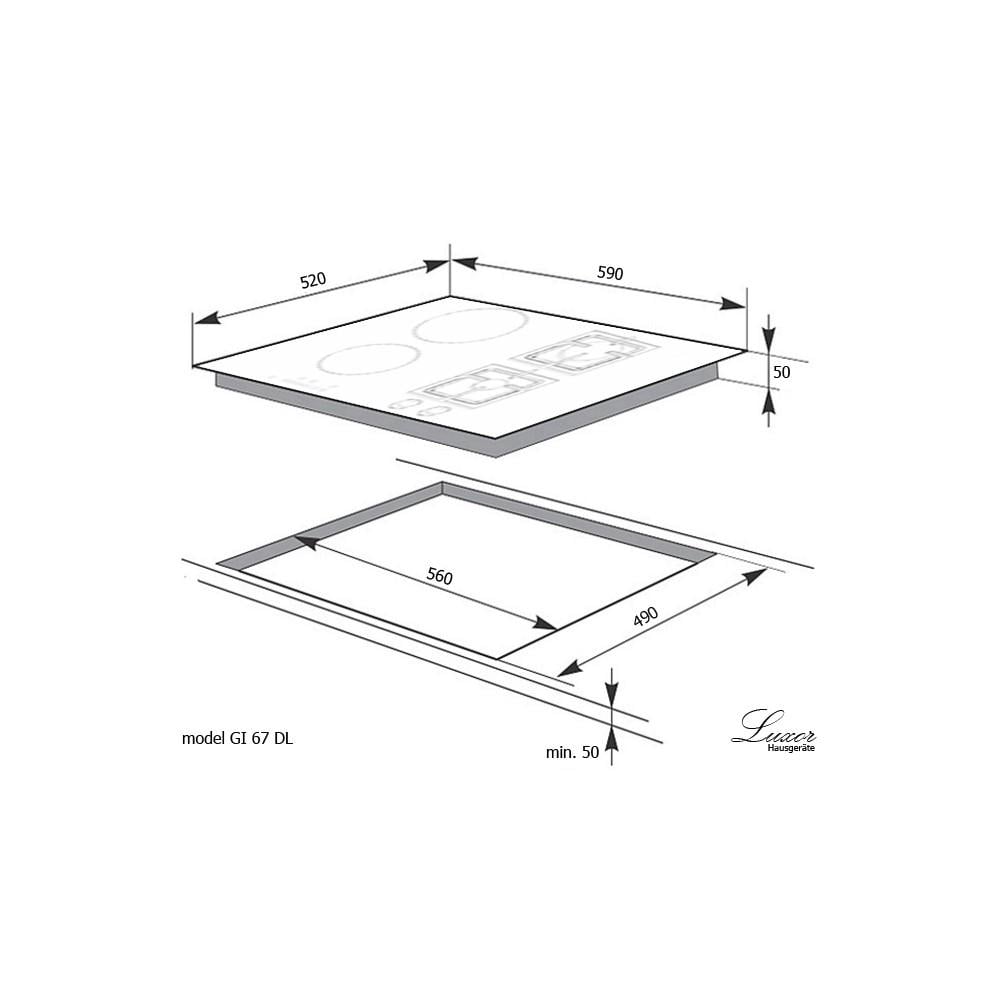 Варочная поверхность комбинированная Luxor Exclusive GI 67 Wh Kup Белый - фото 8