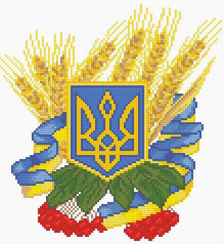 Алмазна мозаїка Герб України 28x30 см (DM.057)