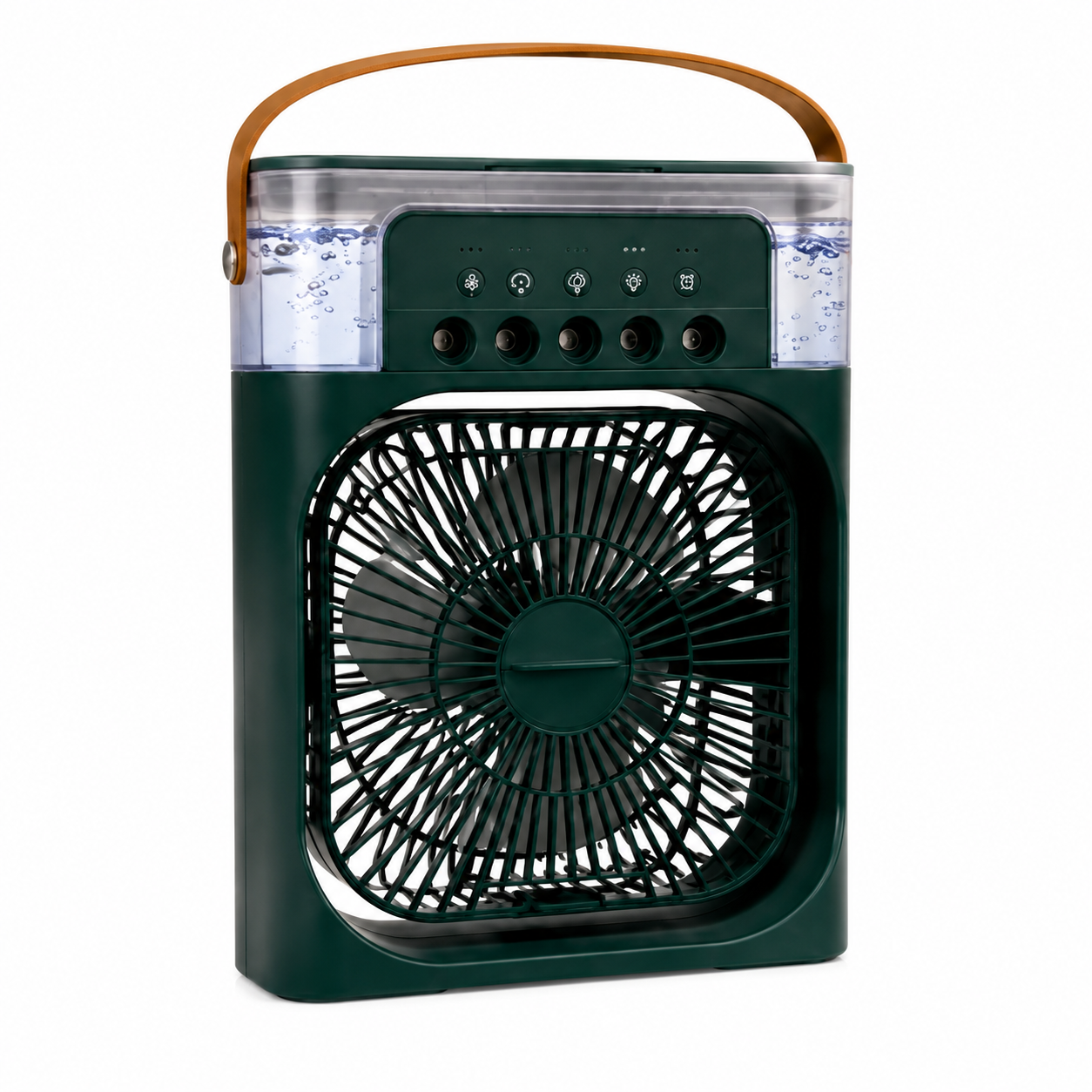 Вентилятор Mini Cooling Fan с увлажнением воздуха/USB/регулировкой угла наклона и ручкой 26х19 см