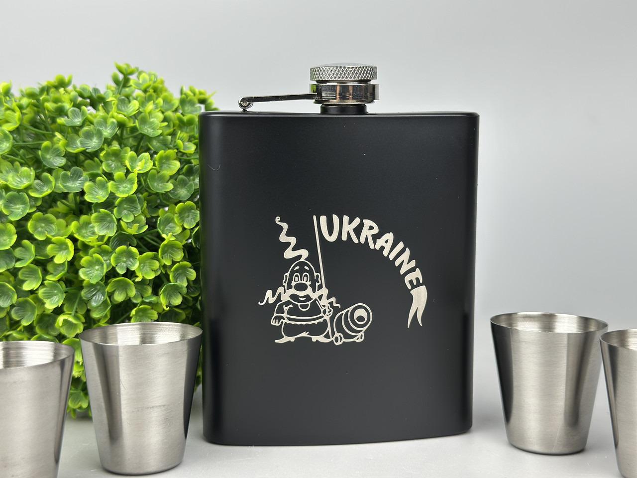 Подарунковий набір UKRAINE фляга з чарками (23780726) - фото 8