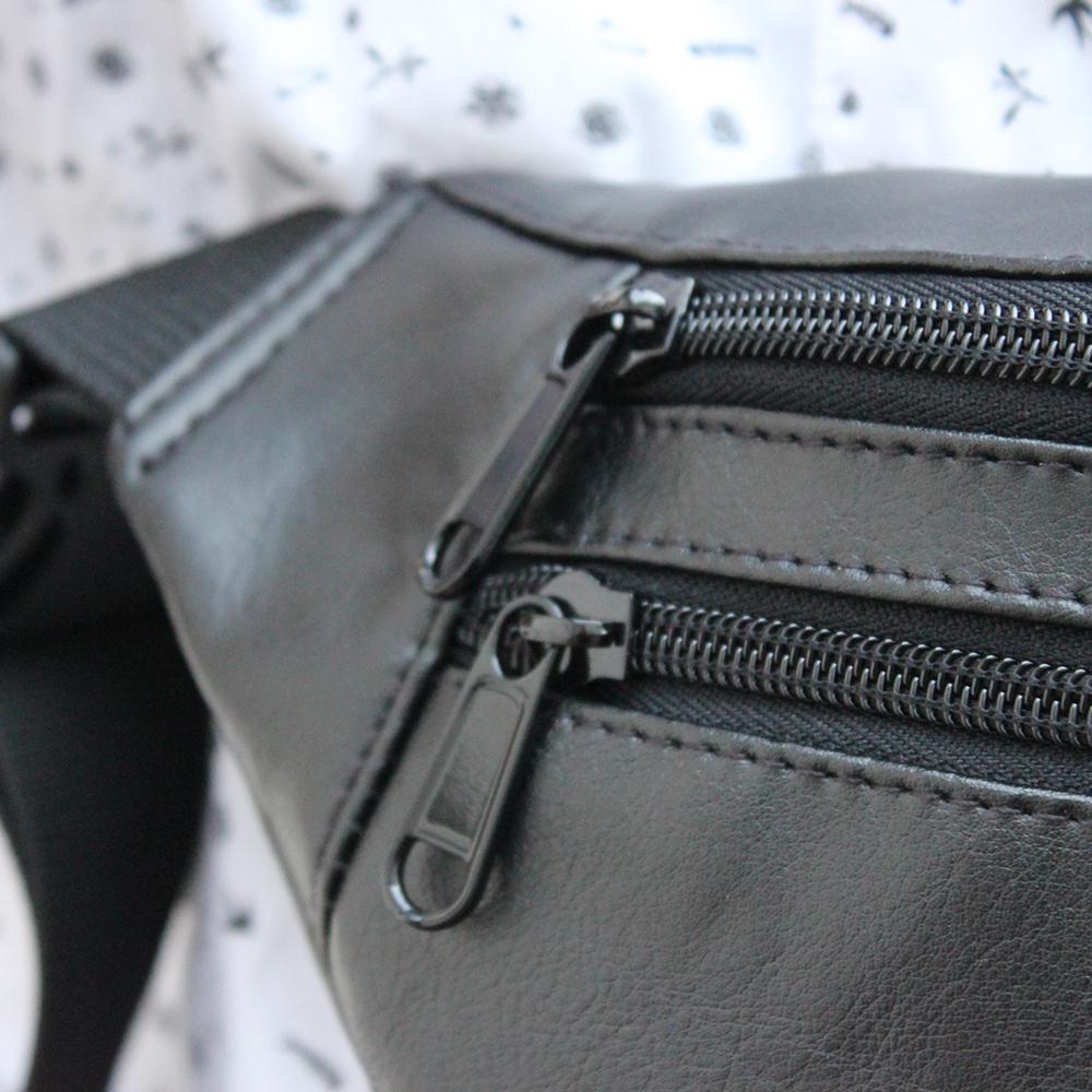 Сумка на пояс из эко-кожи Черный - фото 4 Сумка на пояс из эко-кожи Черный - фото 4