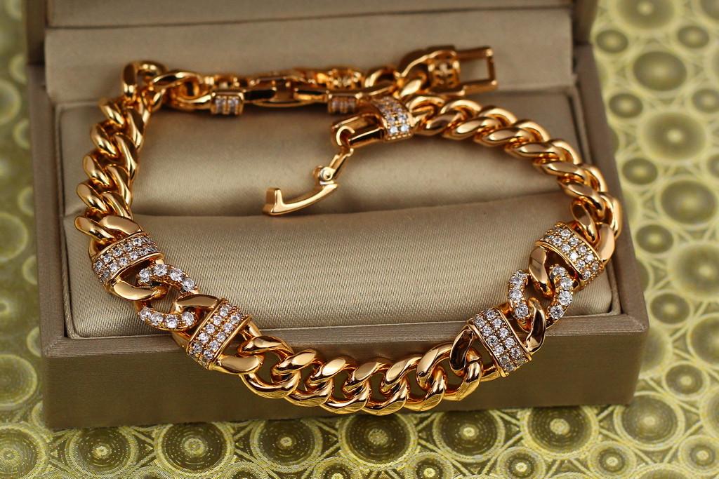 Браслет Xuping Jewelry Иллюзия 20 см х 8 мм Золотистый (1932867446)