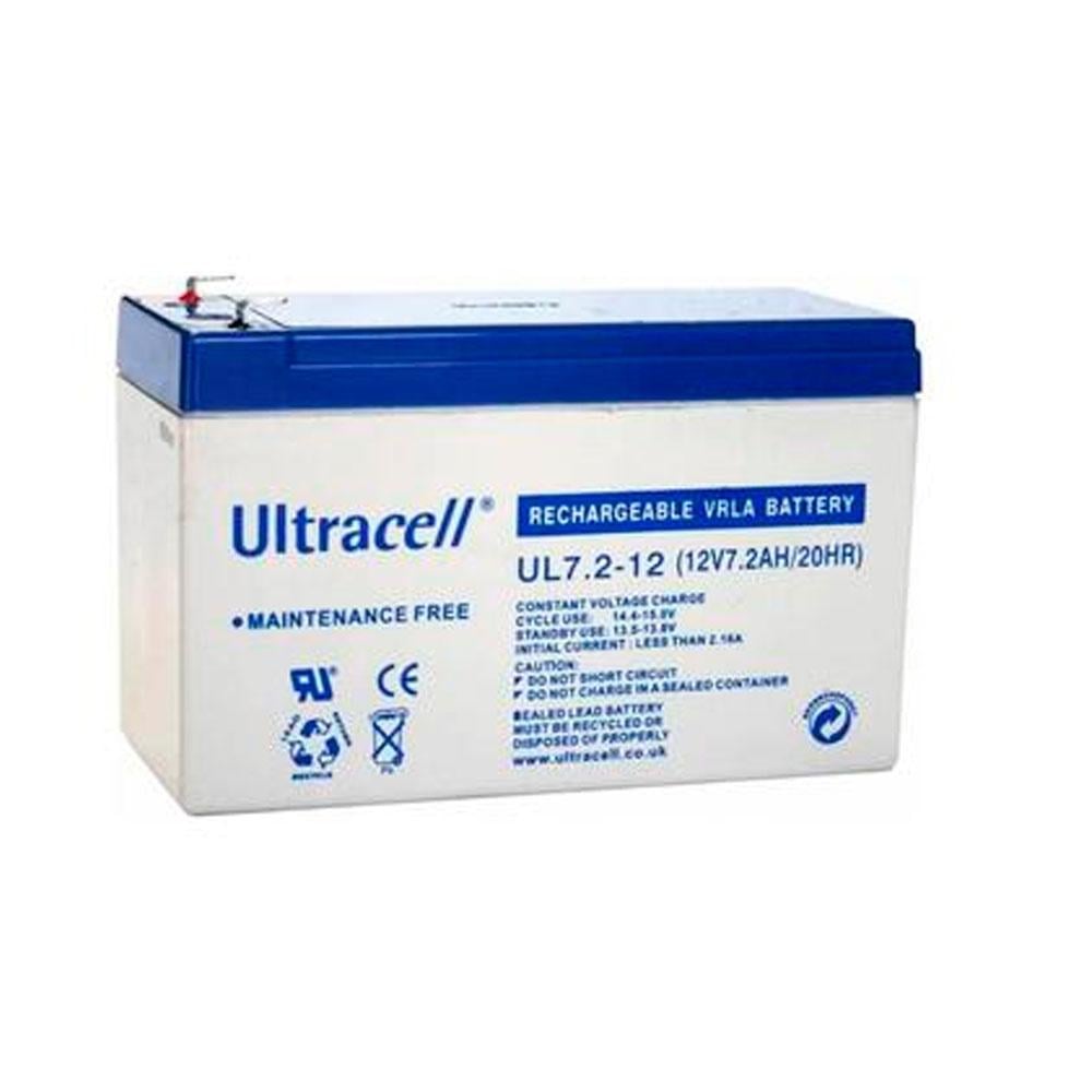 Батарея аккумуляторная Ultracell UL7,2-12 AGM 12V 7,2 Ah White