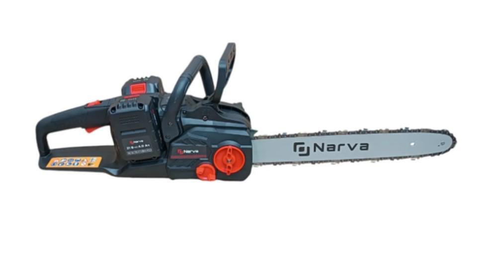 Пила ланцюгова акумуляторна Narva NCS-21/4PRO BL безщітковий мотор/шина 405 мм/2 акумулятори 4 Ач/зарядний пристрій (25036892)