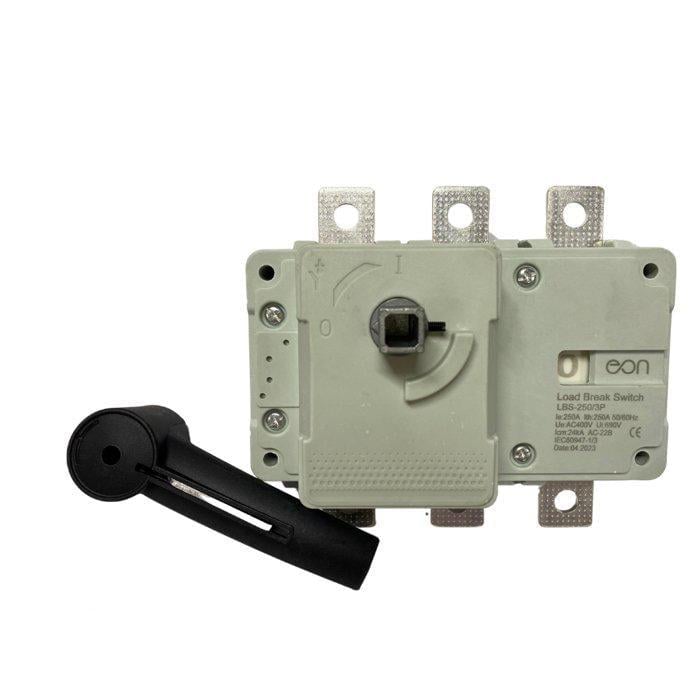 Вимикач навантаження EON ELECTRIC 3х160А AC22В/415В I-0 з прямою ручкою (LBS-160A/3P)