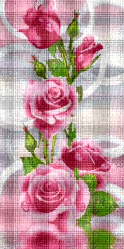 Алмазная мозаика ColorArt Розовые розы панно 30х60 (TS1300) Алмазная мозаика ColorArt Розовые розы панно 30х60 (TS1300)