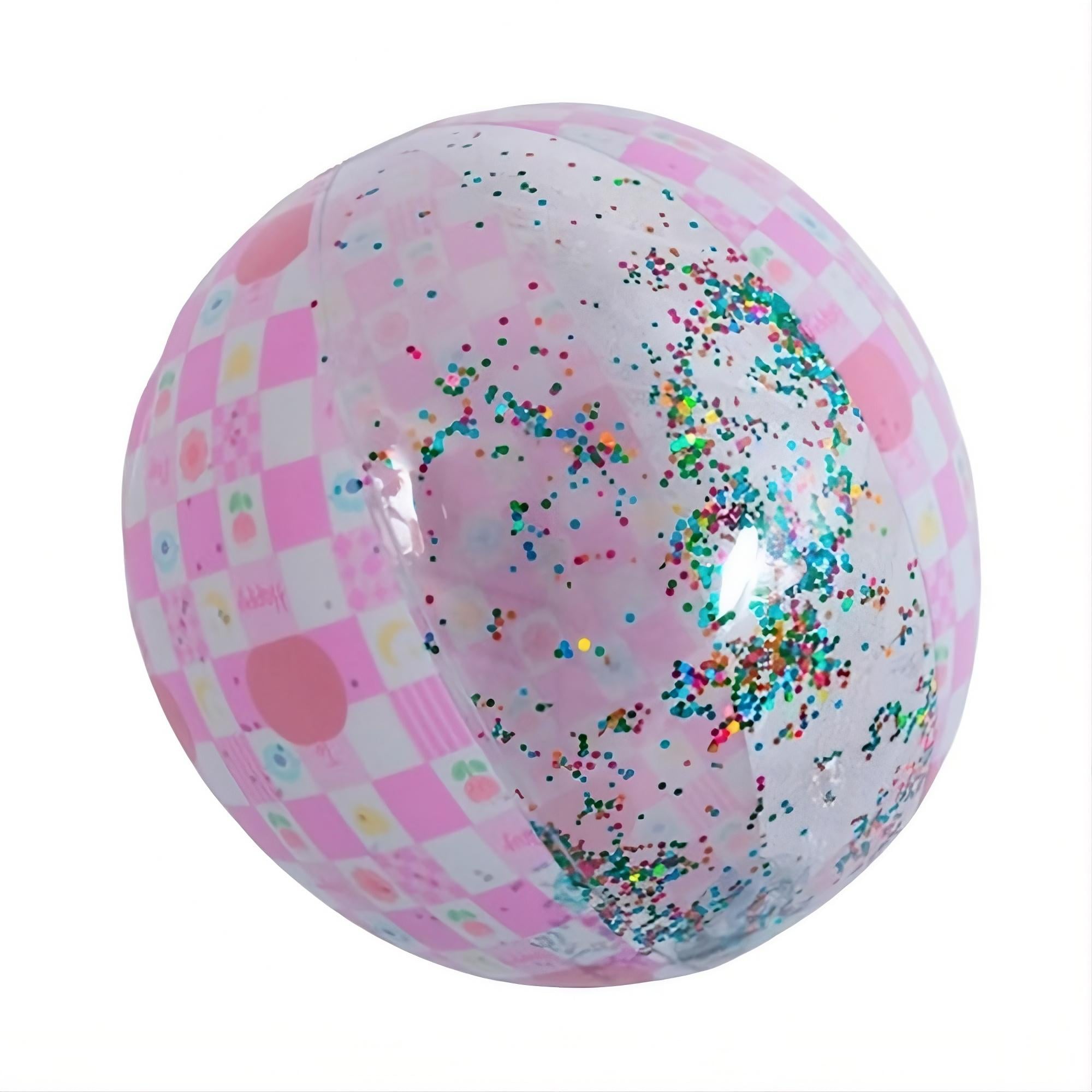 Надувной мяч 53197-1 Glitter Shine с глитером 50 см 2+ Розовый (35089593)