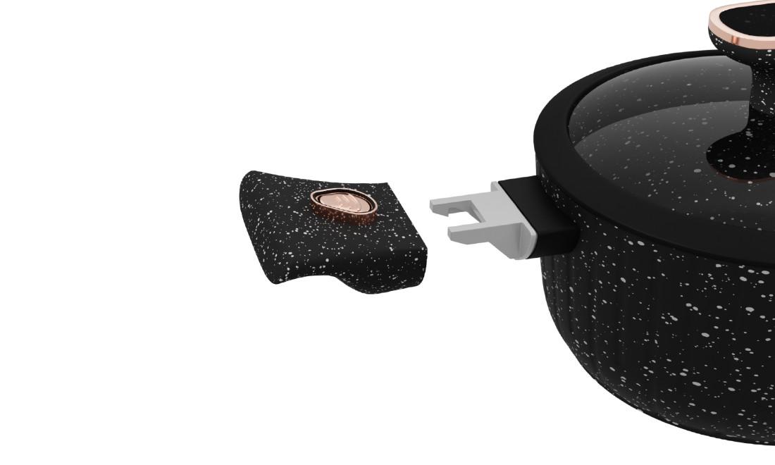 Кастрюля Bollire Sicilia с антипригарным покрытием и крышкой 20 см 2,5 л (BR-1502) - фото 3