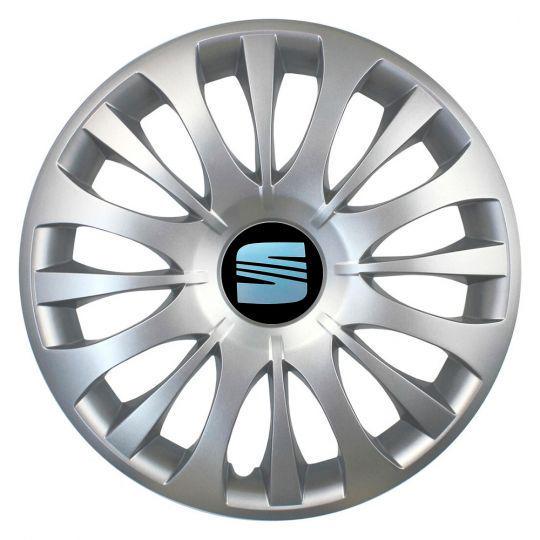 Автомобильные колпаки SKS 329 R15 с логотипом Seat 4 шт. Серебристый