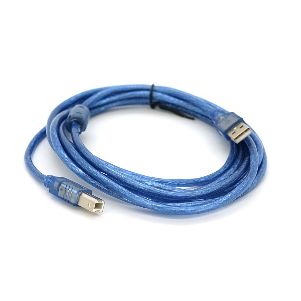 Кабель Ritar USB 2,0 AM/BM с ферритом прозрачный 3 м Синий (7379) Кабель Ritar USB 2,0 AM/BM с ферритом прозрачный 3 м Синий (7379)