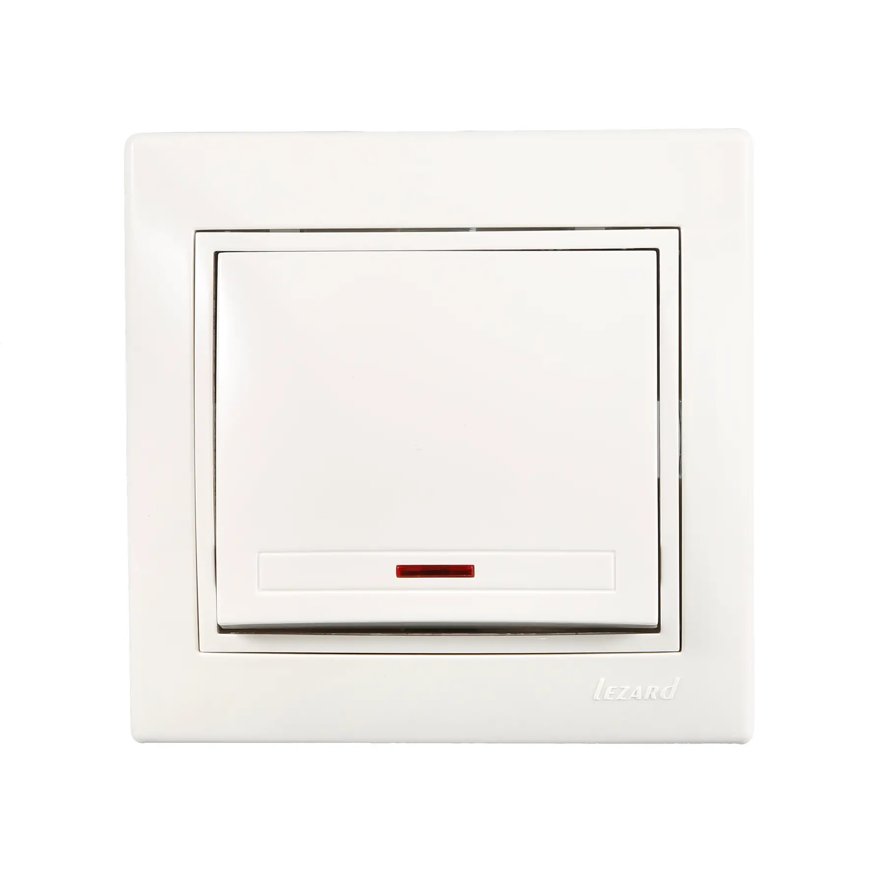 Выключатель Lezard Mira 1-клавишный с подсветкой Белый