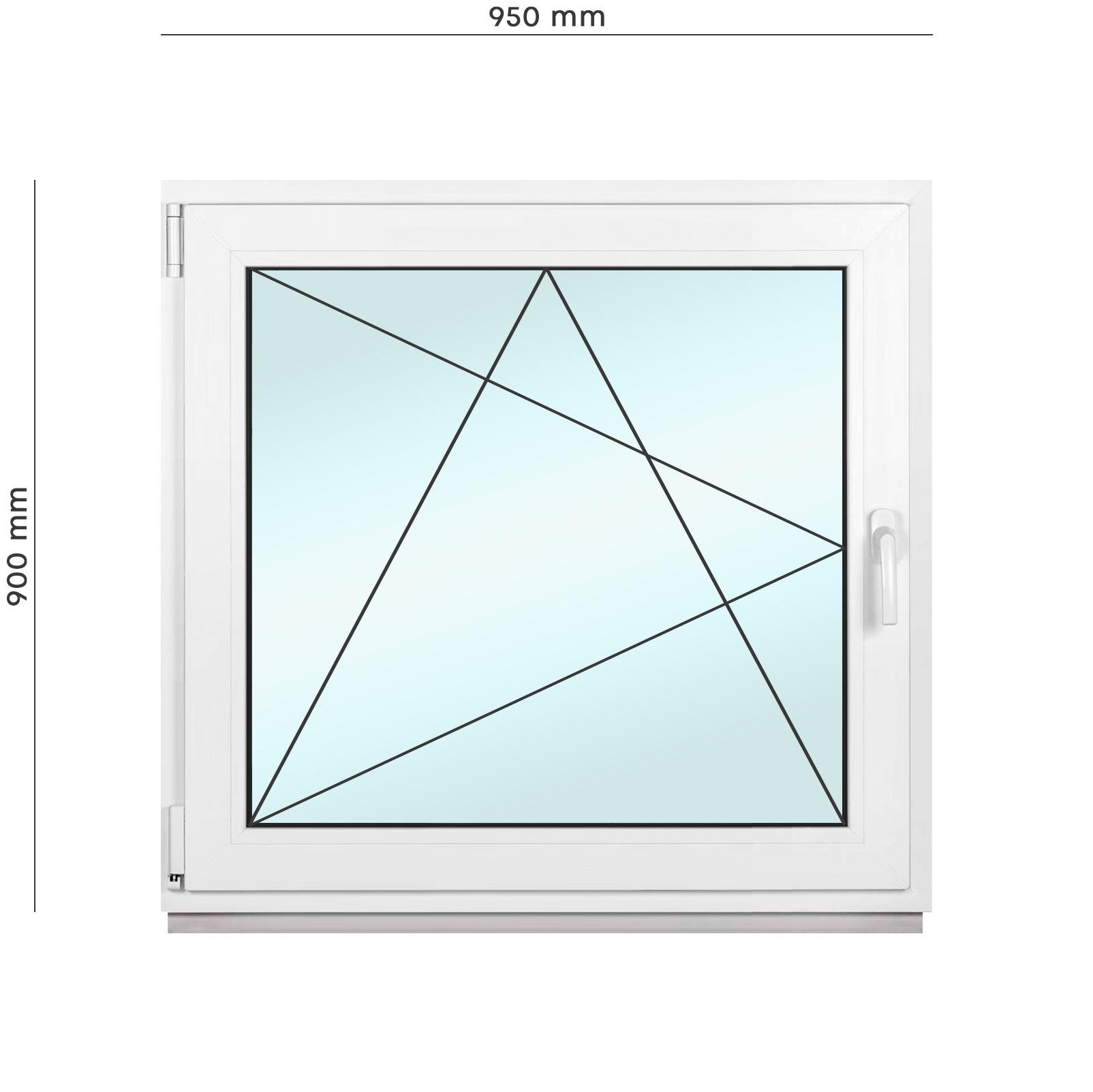 Окно металлопластиковое Framex поворотно-откидное с левым открытием 950х900 мм Белый - фото 2