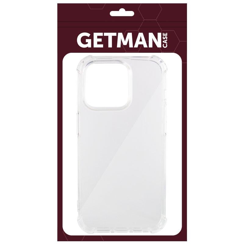 Противоударный TPU Чехол GETMAN Ease logo усиленные углы для Apple iPhone 15 Pro (6.1") Бесцветный (прозрачный) - фото 8