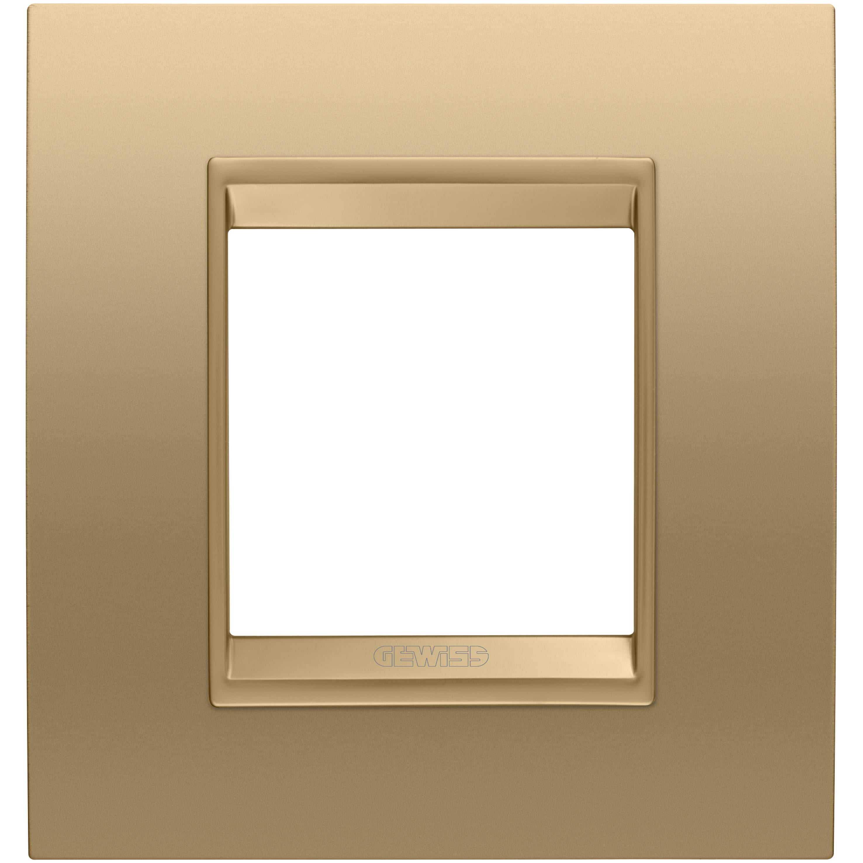Рамка одноместная Gewiss Chorusmart LUX горизонтальная металл Золото (GW16222XG)