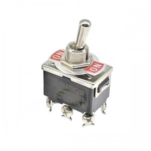 Тумблер перемикач живлення E-TEN 1321 250V 15A ON-ON двопозиційний двополюсний (1813-77cb2) Тумблер перемикач живлення E-TEN 1321 250V 15A ON-ON двопозиційний двополюсний (1813-77cb2)