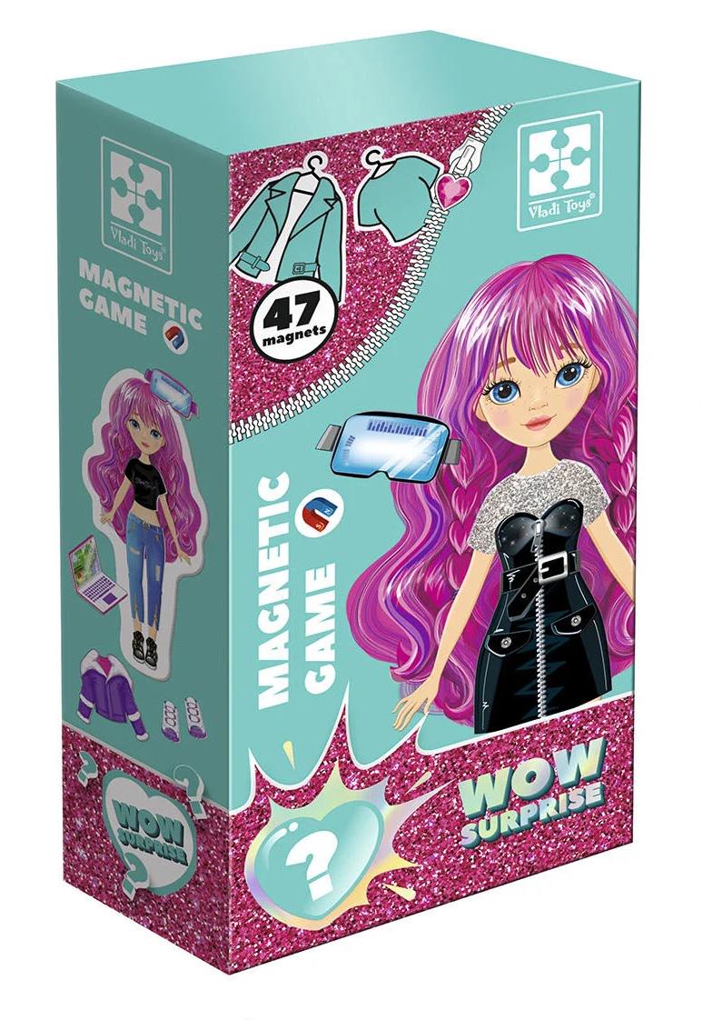 Игра магнитная Vladi Toys Wow Surprise Gamer 47 магнитов/кукла/сюрприз/инструкция Multicolor (117433)
