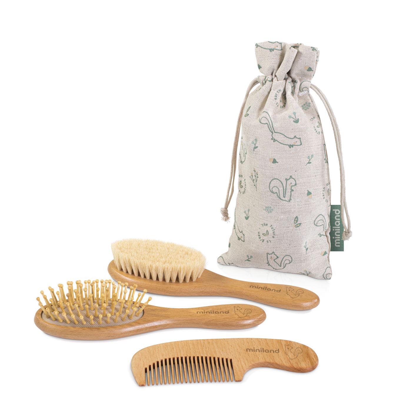 Набір дерев'яних гребінців Miniland Natur Haircare Chip (89338)