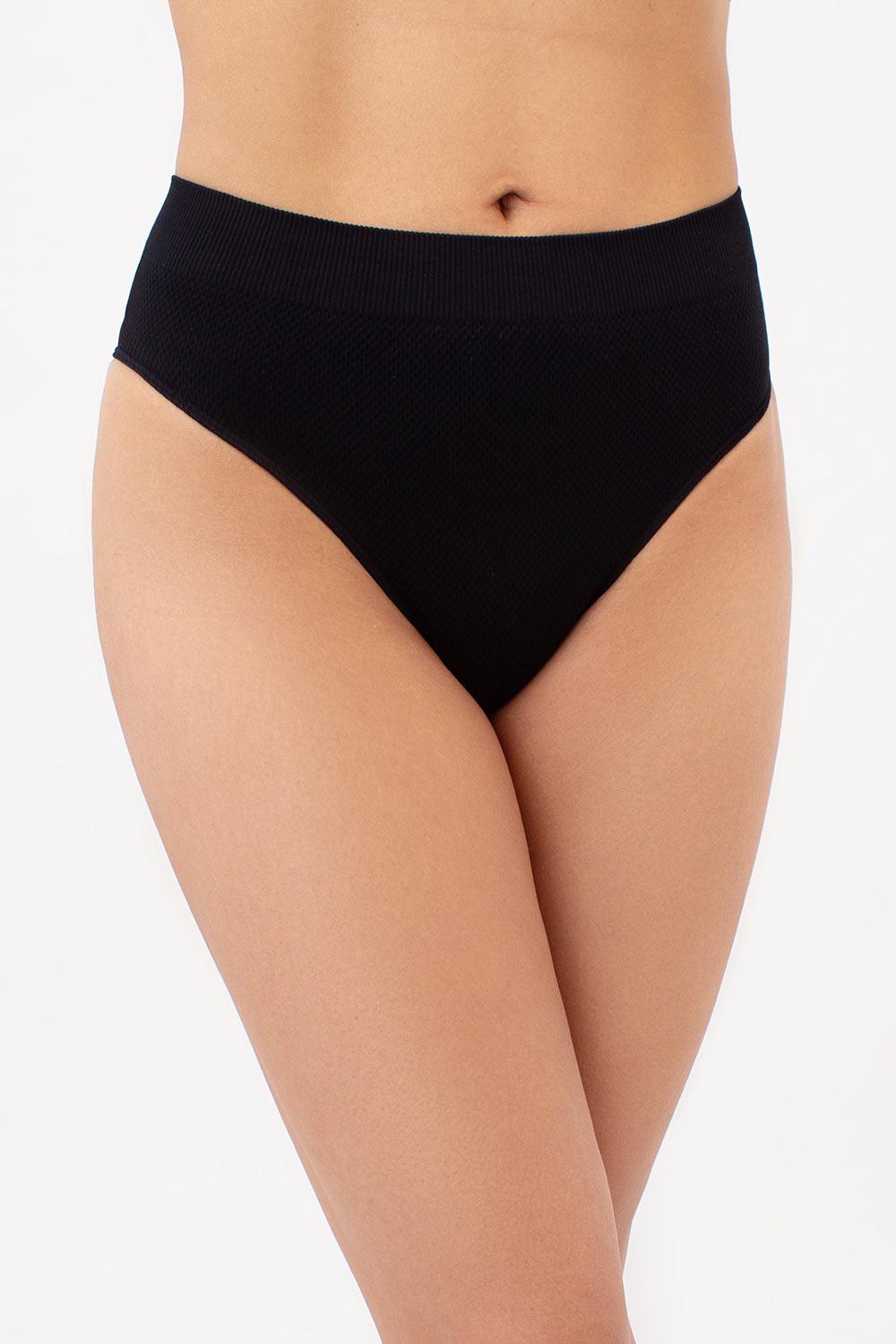 Труси бразиліана жіночі Giulia BRASILIAN BRIEFS GRAIN безшовні S/M Black (4823116930254)