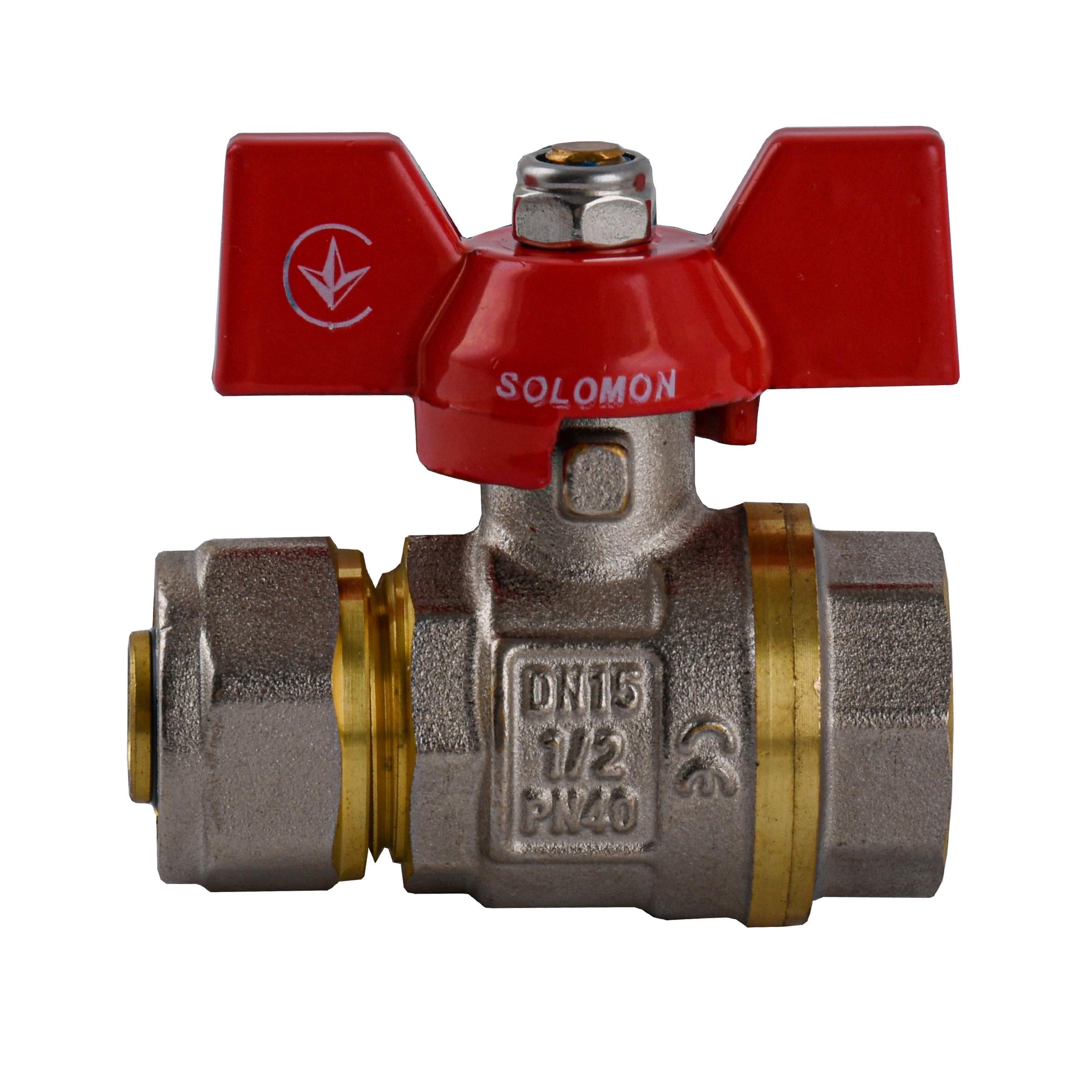 Кран кульовий SOLOMON 16x1/2" 1184 внутрішня різьба (000001239)