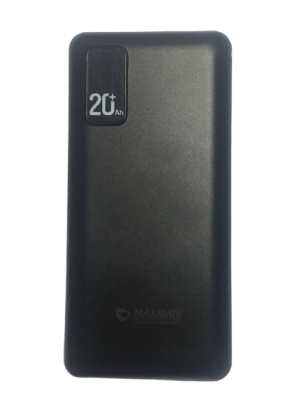 Повербанк Maxmate MMP20L 20000 mAh с быстрой зарядкой с цифровым индикатором Черный