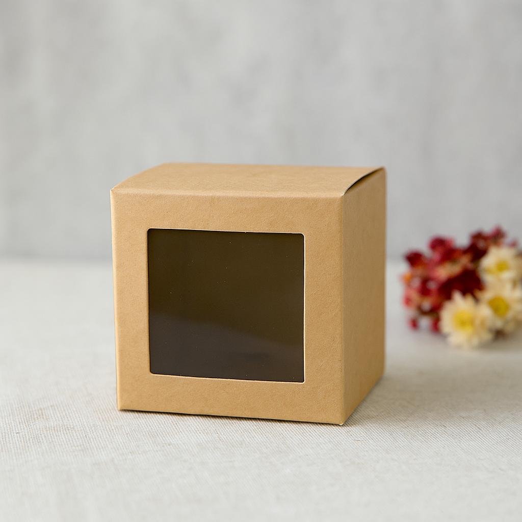 Коробка квадратная с окошком 70х75х75 мм (1580) Коробка квадратная с окошком 70х75х75 мм (1580)