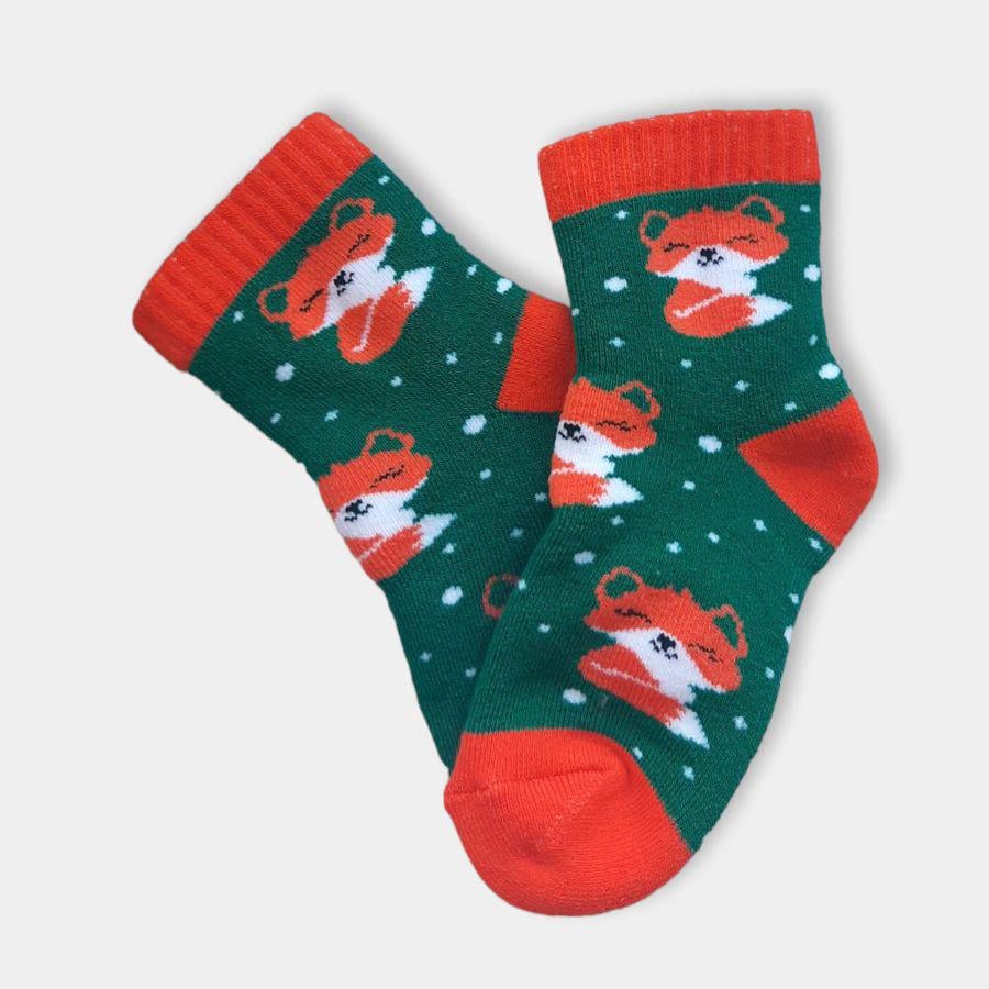 Носки для детей зимние TwinSocks Лис р. 14–16 Зеленый