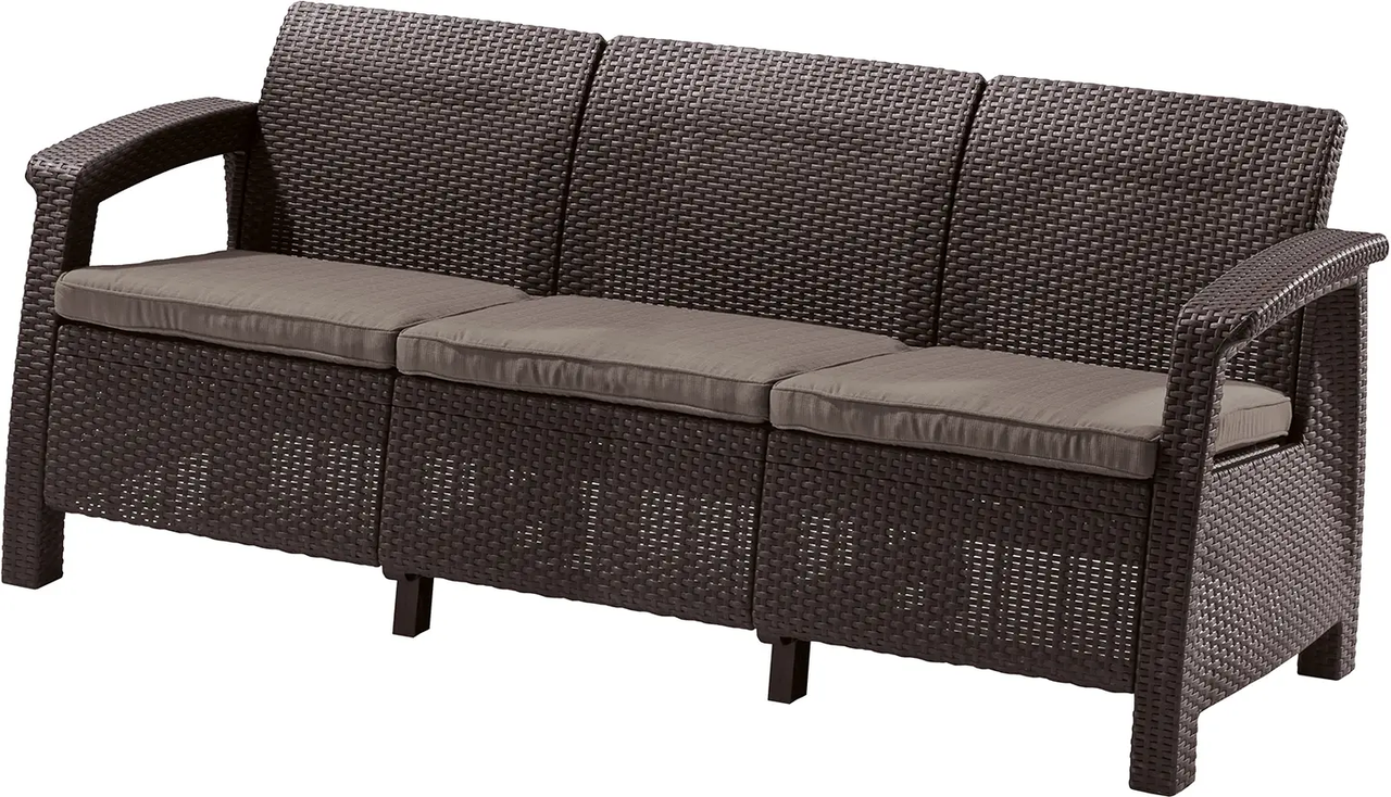 Диван садовий Keter Corfu Love Seat Max Коричневий (CNT00008416)