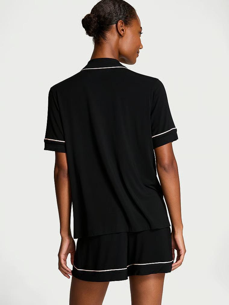 Піжама модал сорочка/шорти Victoria's Secret Modal Soft Short Pajama Set New XS Чорний (26864978) - фото 2 Піжама модал сорочка/шорти Victoria's Secret Modal Soft Short Pajama Set New XS Чорний (26864978) - фото 2