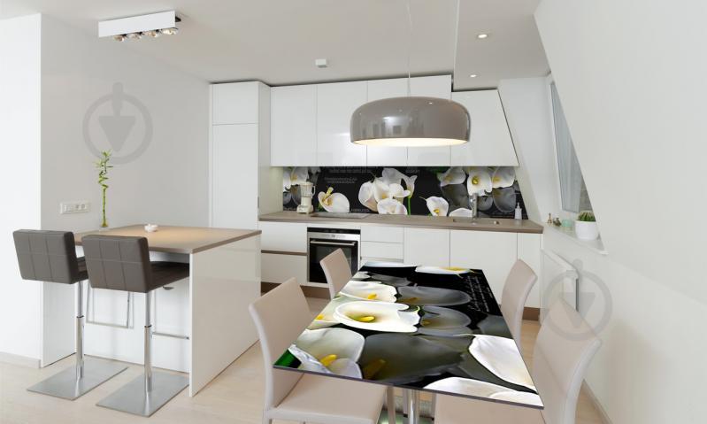 Наклейка виниловая на стол Zatarga «Белые Каллы» 650х1200 мм Z180658/1st