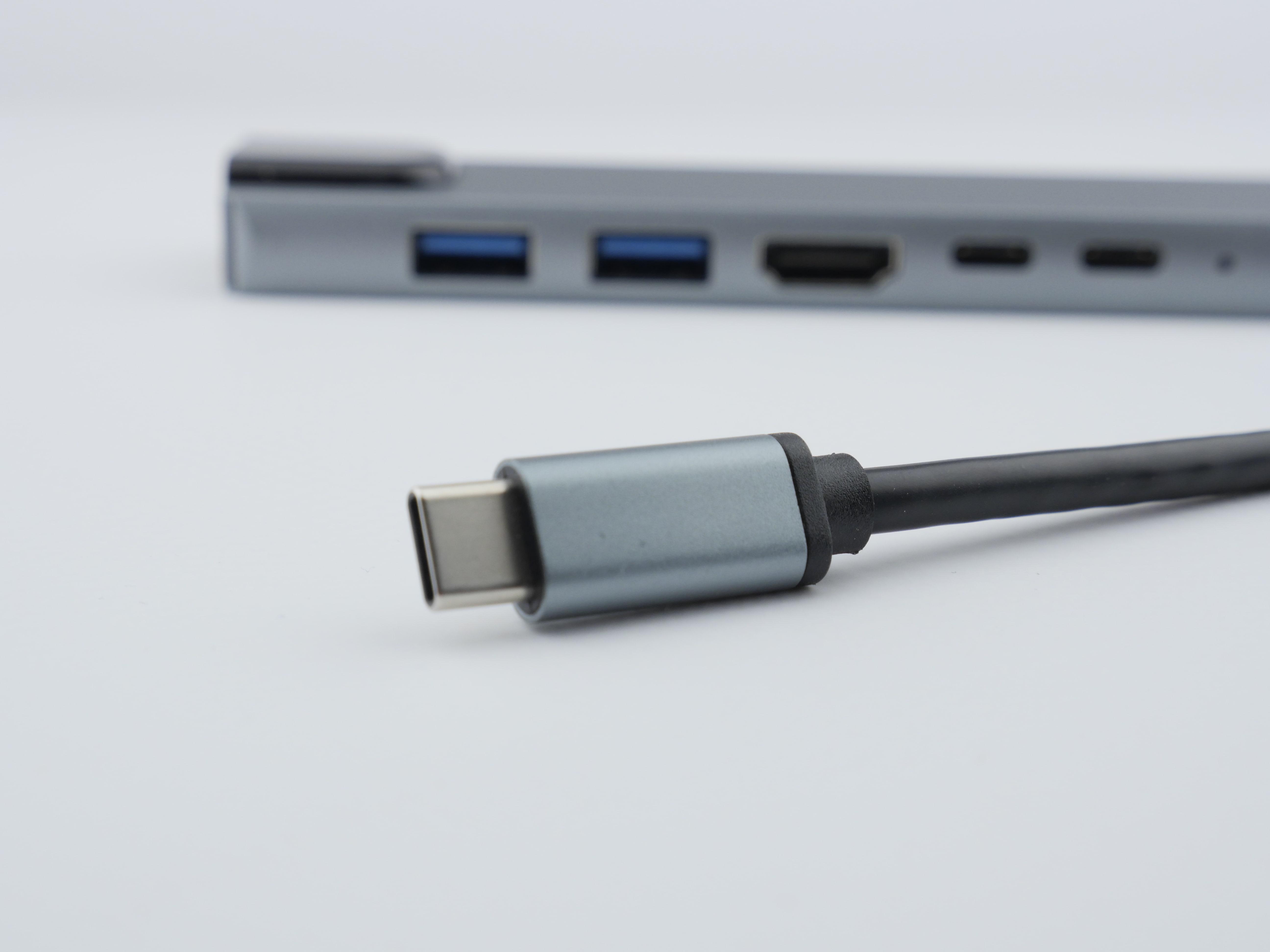 Хаб USB для макбука DP Type C 4k HDMI PD USB C 2 USB 3.0/3.1 RJ45 LAN - фото 3