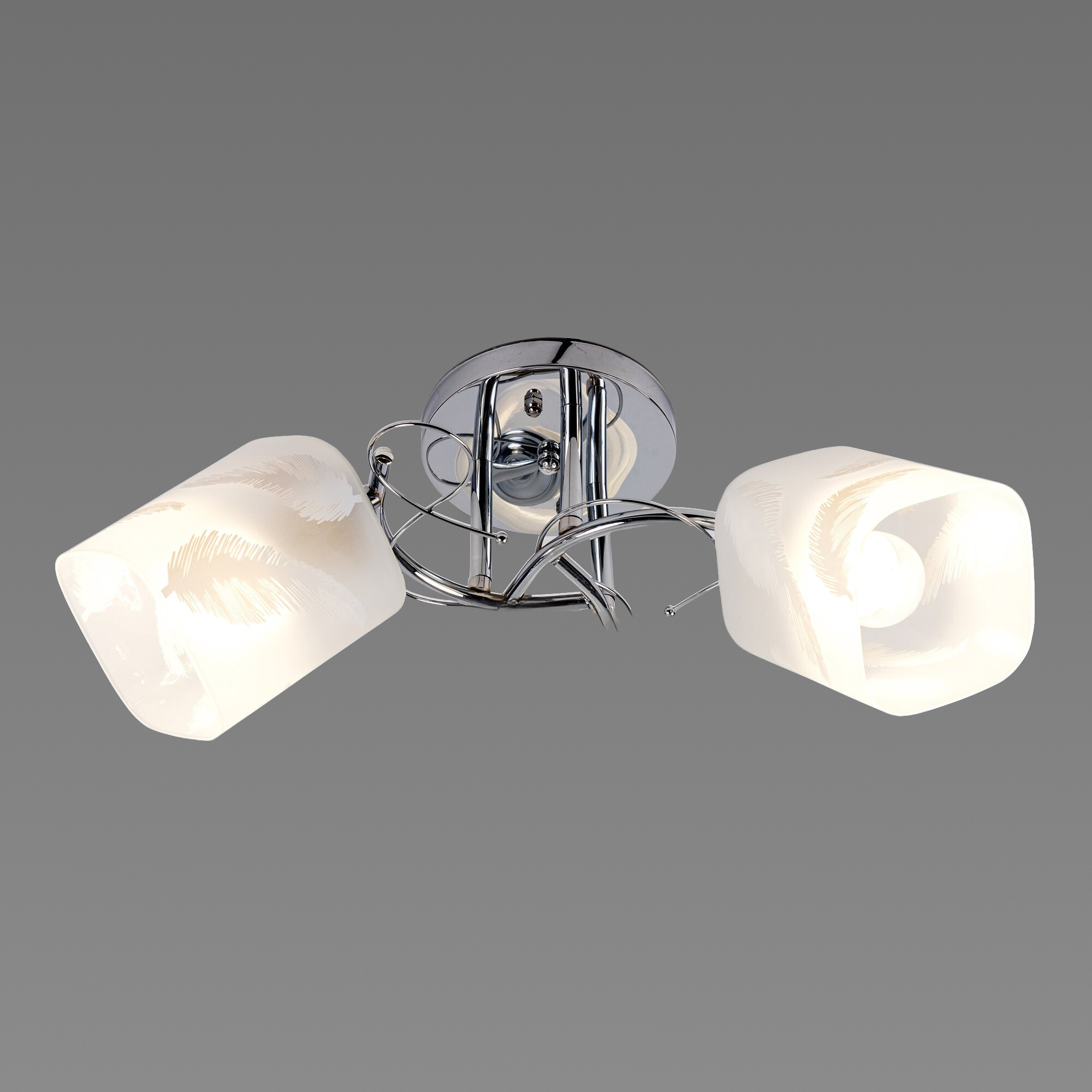 Люстра потолочная Sirius Ю 6763B/2 CR на 2 плафона (000039482)