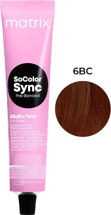 Крем-краска для волос Matrix SoColor Pre-Bonded 6BC Темный блондин коричнево-медный 90 мл