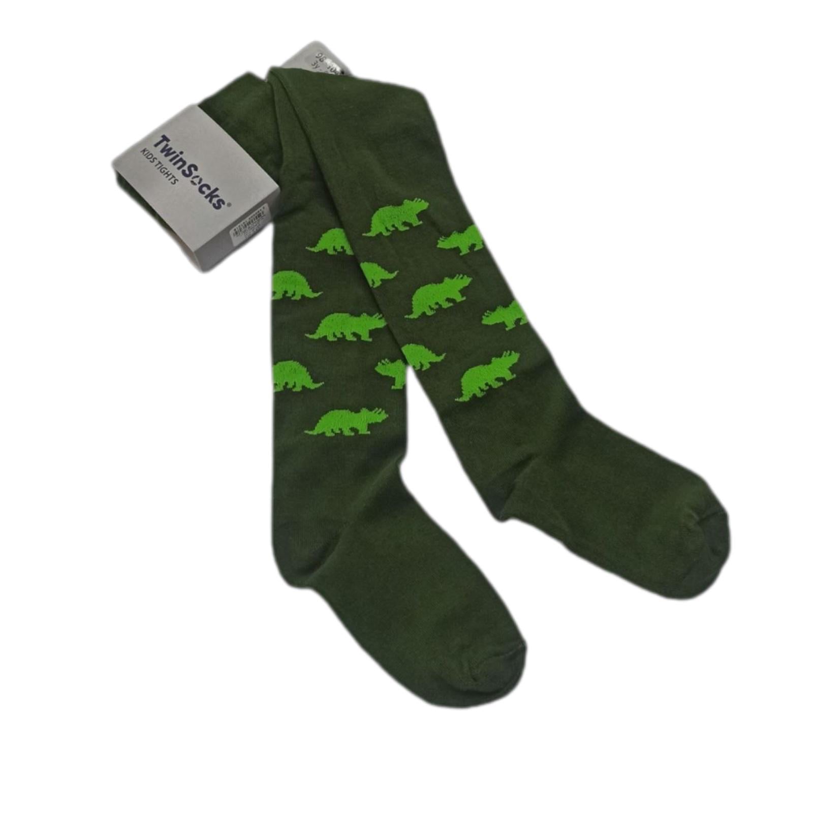 Колготки детские для мальчика TwinSocks Динозавры 98 см-104 Хаки (310х)
