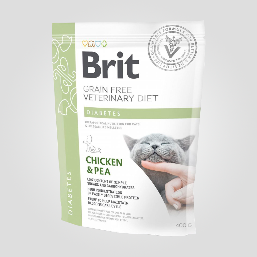 Корм сухой Brit VetDiet Cat Diabetes для кошек при сахарном диабете с курицей и горохом 400 г (20504645) Корм сухой Brit VetDiet Cat Diabetes для кошек при сахарном диабете с курицей и горохом 400 г (20504645)