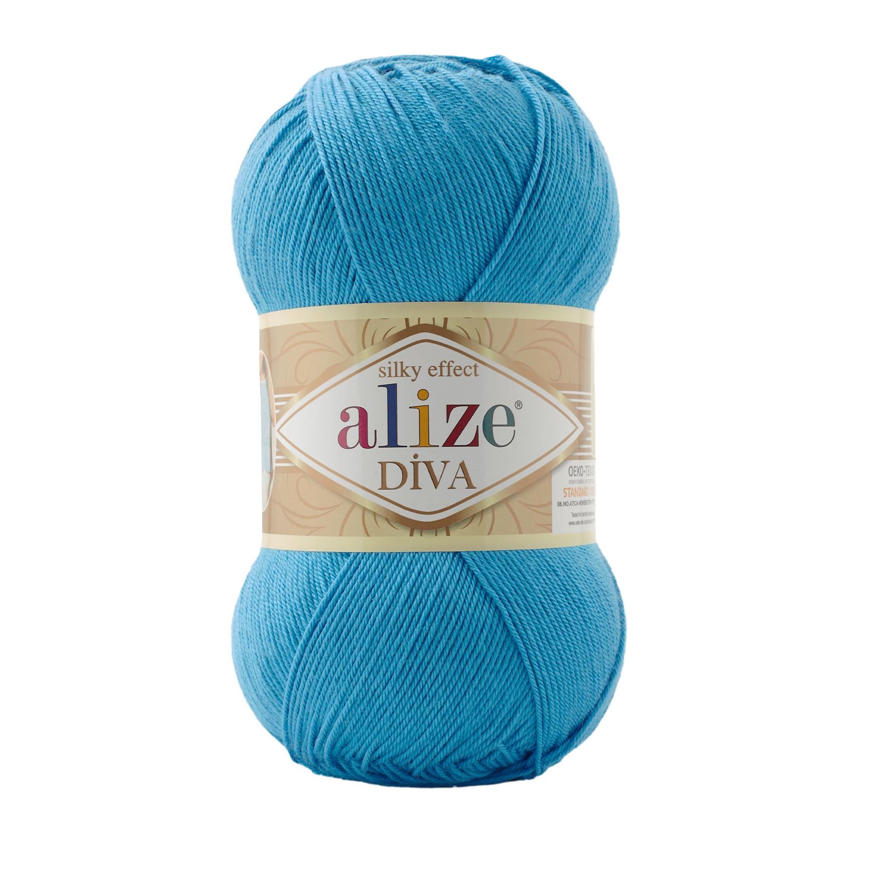 Пряжа Alize Diva 245 бірюза (7488)