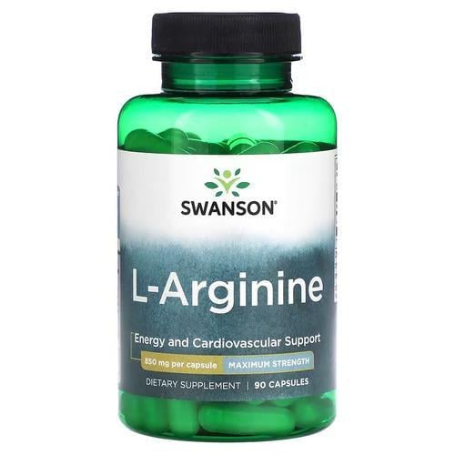 Аргинин Swanson L-Arginine 850 мг 90 капс. (SW1713)