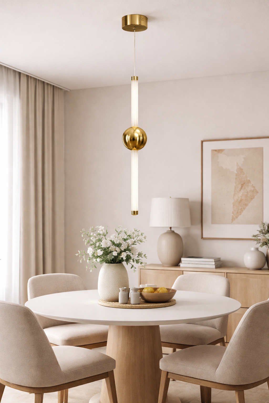 Подвесной светильник Vertical Orb LED нейтральный свет 17W (20375/1B CP)