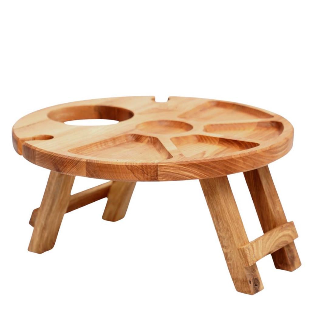 Столик винный на складных ножках 35 см дуб (1658120244)