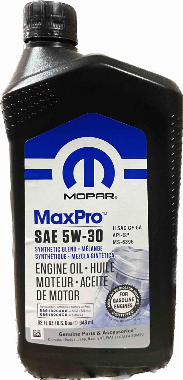 Моторное масло Mopar MaxPro 5W-30 0,946 л (68518204AA)