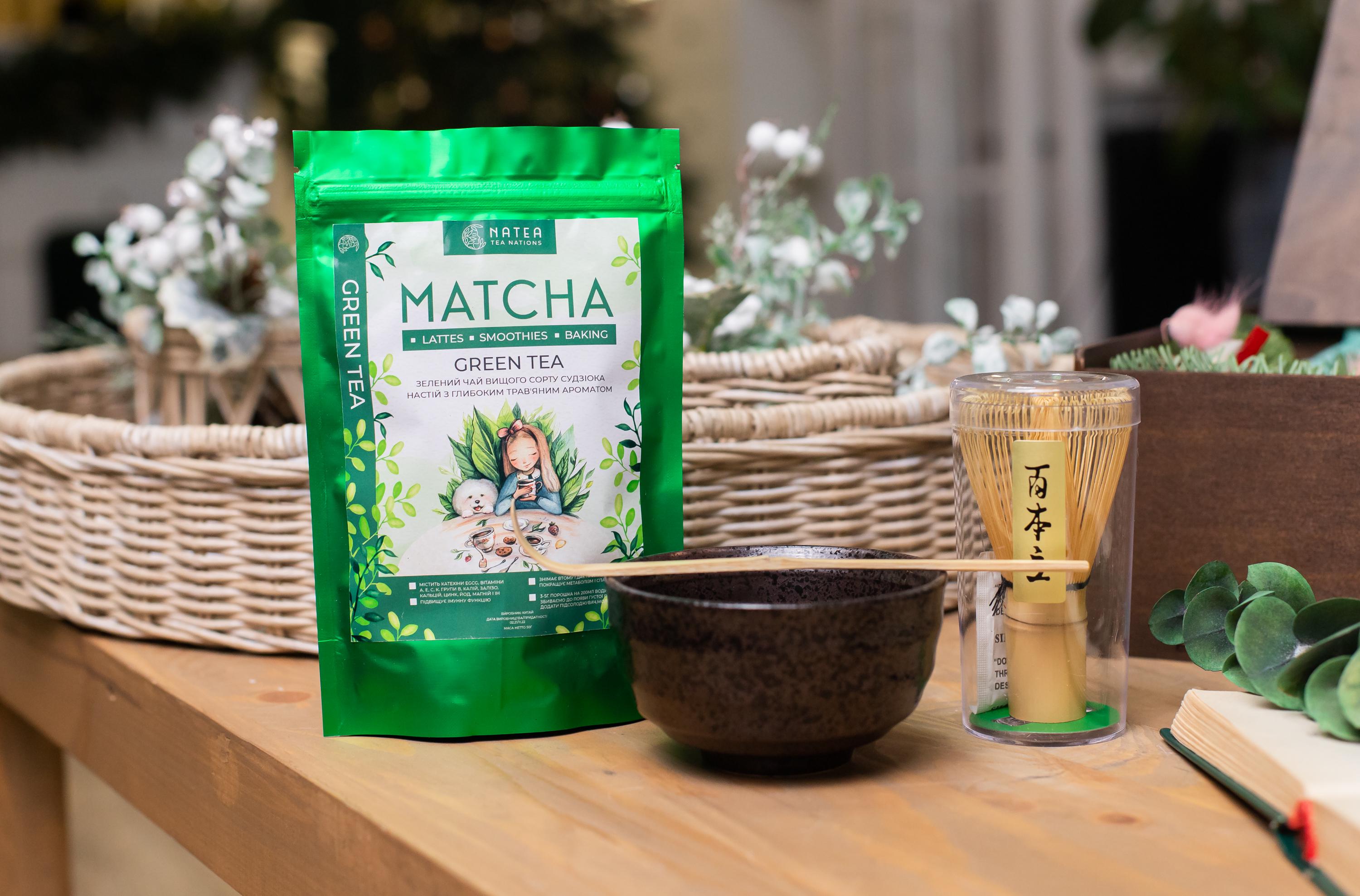 Чай зеленый Natea Tea Nations Матча порошок 100 г - фото 2 Чай зеленый Natea Tea Nations Матча порошок 100 г - фото 2