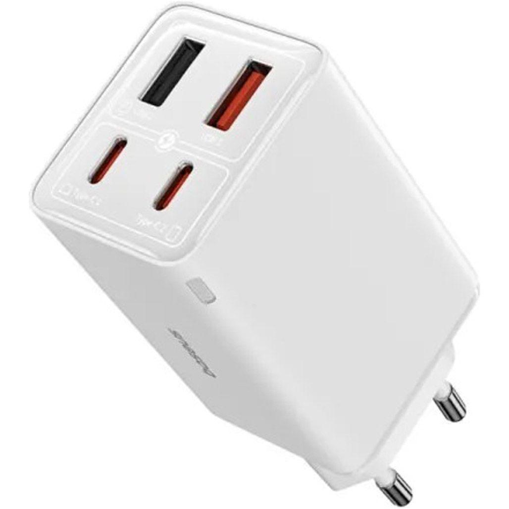 Зарядное устройство сетевое BASEUS GaN6 Pro Fast 2Type-C/2USB 65W Cable Type-C to Type-C P10162701213-00 1 м White