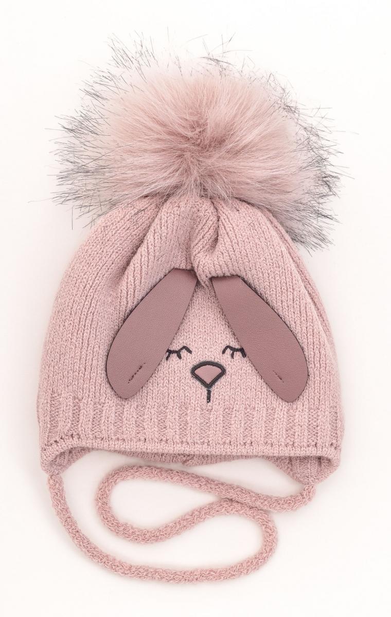Шапка детская зимняя Alex Банни 38-42 см Пудровый