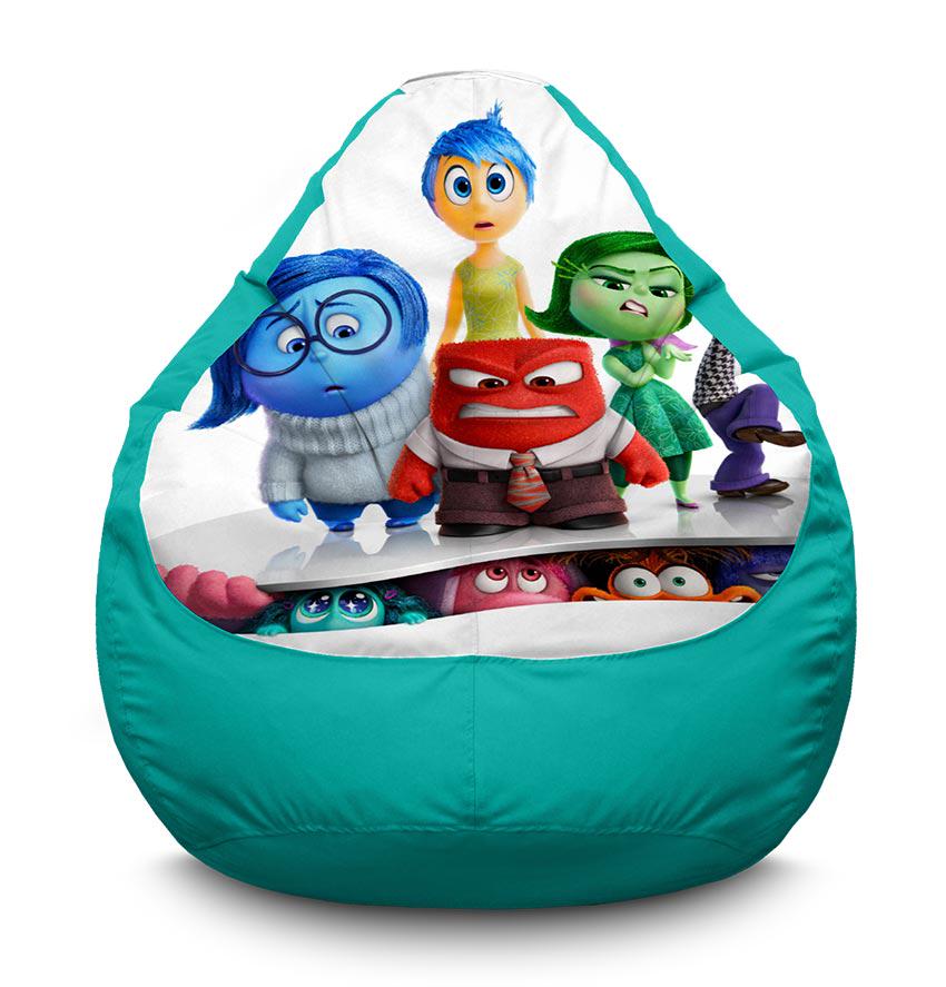 Кресло-мешок iPuff Inside out 2 New emotions оксфорд XXL 90х125 см Бирюзовый (113681-1)