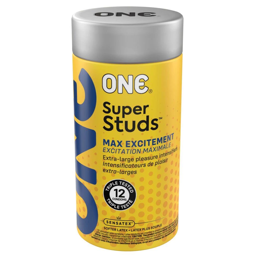 Презервативы ONE Super Studs 12 шт. с точечным рельефом со смазкой подарочная упаковка-тубус (SX0791) Презервативы ONE Super Studs 12 шт. с точечным рельефом со смазкой подарочная упаковка-тубус (SX0791)