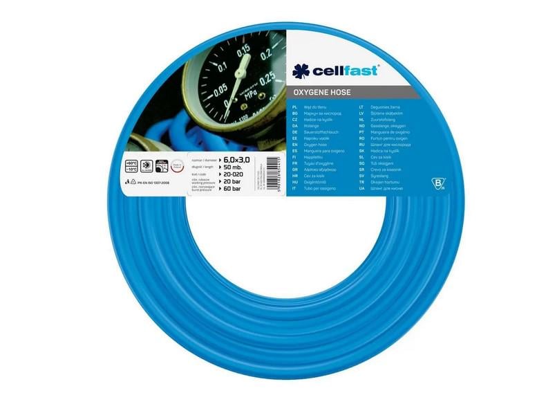 Шланг для кисню Cellfast 6,0х3,0 мм 50 м (13081143) Шланг для кисню Cellfast 6,0х3,0 мм 50 м (13081143)